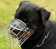 Wire Basket Dog Muzzle for Rottweiler Or Similar Snout Size